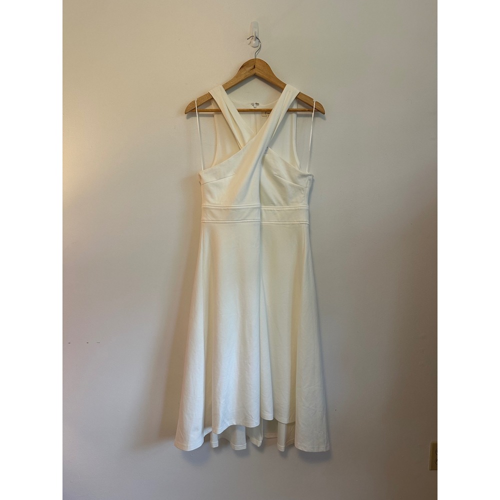 NWT Lena NY&C White Crisscross Halter Midi Dress | Size XL